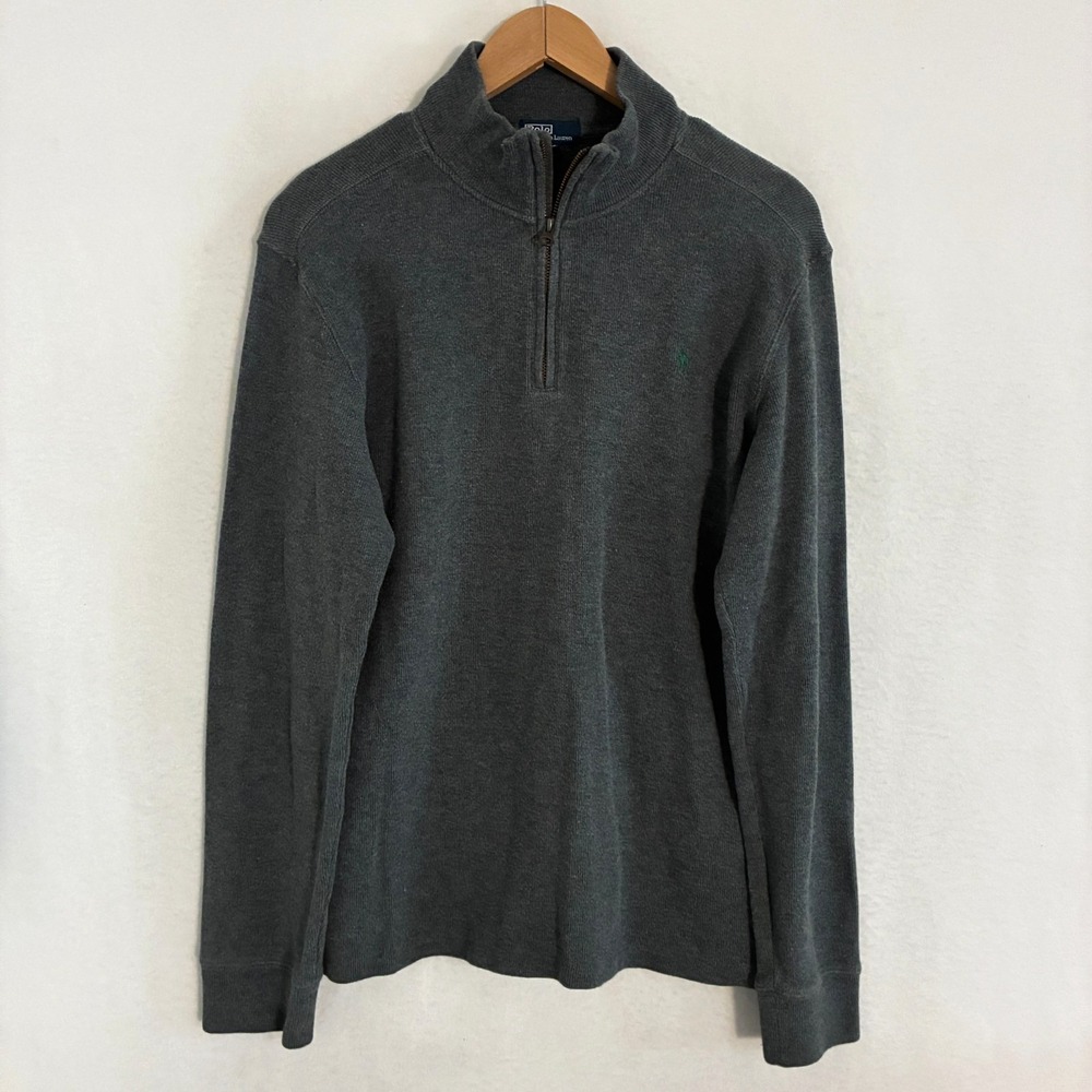 Polo Ralph Lauren 1/4 Zip Knit Sweater Boys XL (Fits Mens M) Preppy Ivy Pullover